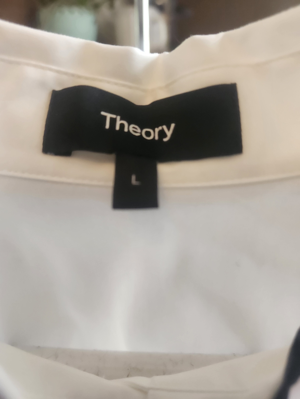 Theory Women's White Stretch Button-Front Classic Fitted Shirt - Picture 3 of 8